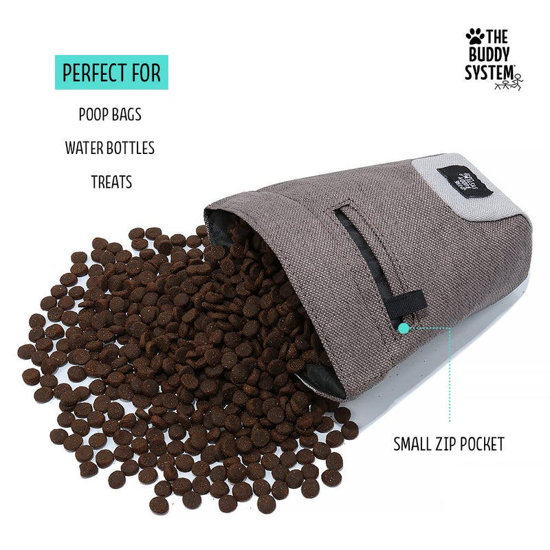 The Buddy System Buddy Bag with Belt - Waist Belt Bag with Magnetic Closure for Pet Training, Running, Walking - Pouch for Treats, Snacks, Toys, Kibble - Pack of 1 - PawsPlanet Australia