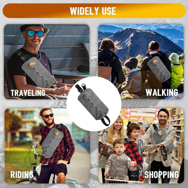Bearded Dragon Carrier - Adjustable Soft Bearded Dragon Travel Sling Reptile Carrier Chest Bag for Lizard Snake Hedgehog Gecko Small Animals Outdoor Walking Accessories (XL,Grey) XL Grey - PawsPlanet Australia