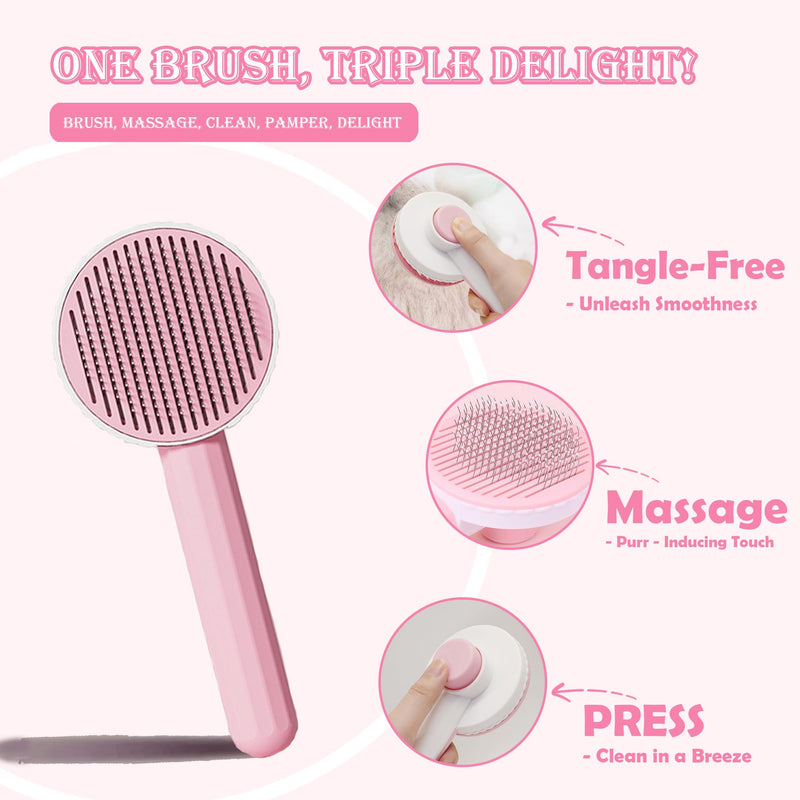 3PCS Pink Cat Grooming Kit, Nail Clipper Trimmer and Nail File, Brush for Shedding, Comb for Long Haired Cats, Pet Supplies and Essentials, Gifts for Cat Lover - PawsPlanet Australia