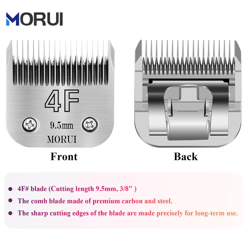4F Cut Length 3/8"(9.5mm) Detachable Pet Dog Clipper Blades UltraEdge Series Clipper Blades for Dog Grooming Compatible with Most Andis,Oster A5 Wahl KM Series Clippers 4F 9.5mm - PawsPlanet Australia
