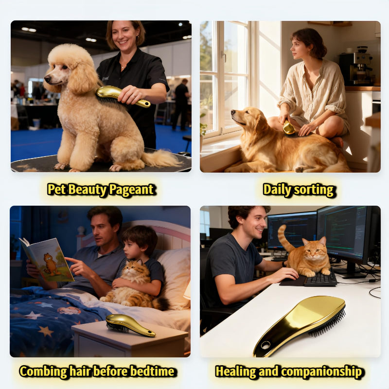 Pet Grooming Glove & Brush 2-in-1 - Gentle Deshedding, Detangling, and Massage for Cats/Dogs, Reduce Shedding & Hairballs, Wet/Dry Use?Ergonomic Massage Deshedding Tool - PawsPlanet Australia