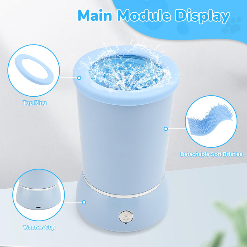 Dog Cleaner, Electric Portable Dog Washer with 2 Speeds, Rechargeable Silicone Pet Cleaning Cup for Small Medium Large Dogs, Automatic Muddy Paws Cleaner & Grooming Tool - PawsPlanet Australia
