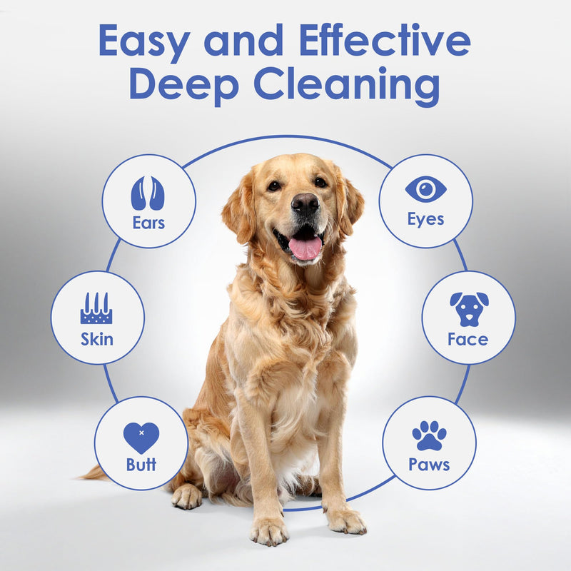 AKC Coconut-Scented Pet Bathing Gloves – 6-Pack Deodorizing & Cleaning Wipes for Dogs & Cats – Gentle, Hypoallergenic, No-Rinse Grooming Mitts for Sensitive Skin, Quick Cleanups & Travel - PawsPlanet Australia