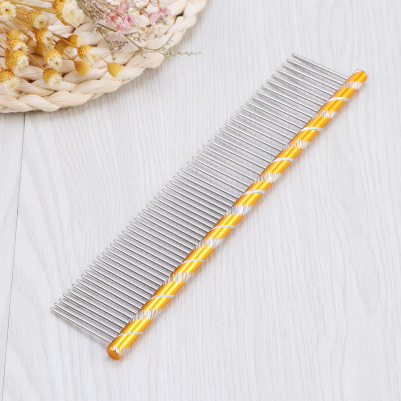 Combs for Grooming - Combs with Rounded Ends Stainless Steel Teeth Pet Comb Grooming Comb Cat Comb Metal Comb for Removing Tangles and Knots - PawsPlanet Australia