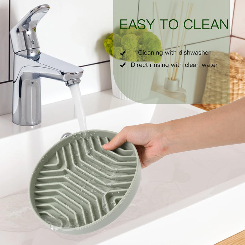 Slow Feeder Dog Bowls, Puzzle Silicone Dog Feeding Bowls with Suction Cups, Anti-Choking, Non-Slip Design, Reduces Boredom, Anxiety, ideal for Medium to Small Dogs & Cats - XAQMHSW Green - PawsPlanet Australia
