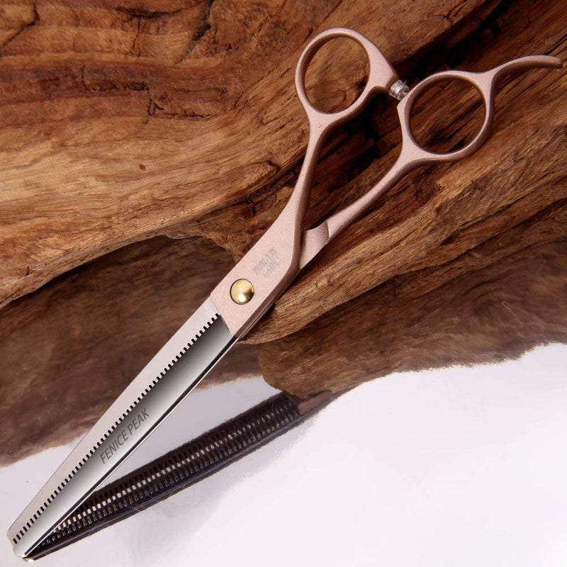 Fenice Peak Professional Thinning Scissors for Dog Cat 7/7.5'' Pet Grooming Scissors 440C Stainless Steel Thinning Shears for Dogs 50/56 Teeth 7.5'' - PawsPlanet Australia