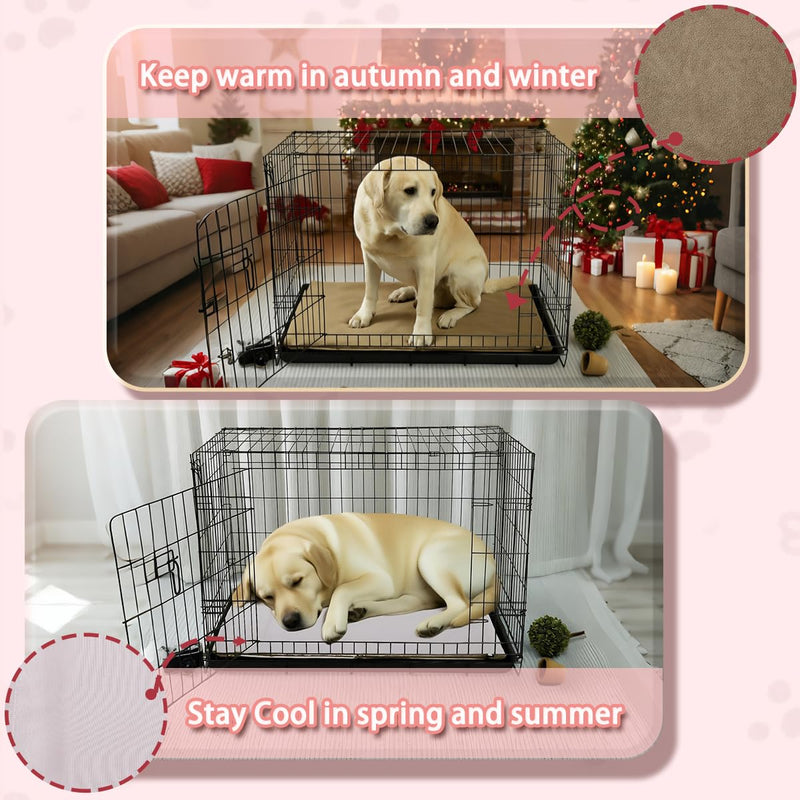 Dog Crate Pan Cover Washable Dog Bed Liner 36x24 Inch Universal Crate Pan Cover for Pet Cages Tray Fitted Pet Supplies - PawsPlanet Australia