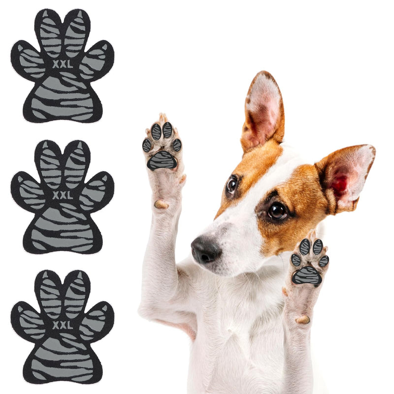 SCENEREAL Anti-Slip Dog Paw Protector Gripper Traction Pads for Small Medium Large Senior Dogs, Dog Feet Stickers with Stronger Adhesive for Hardwood Floors Hot Pavement, 9 Sets(36 Pcs), Grey S S: 1.6"x1.3"(L*W)