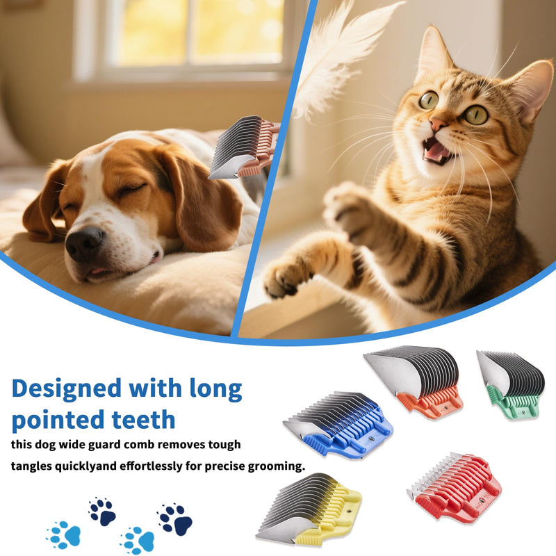 16MM 5/8Inch Pet Grooming Clipper Attachment Guard Comb, for Wide A5 Blades, Compatible with Andis, Conair, Wahl, Laube, Thrive, Bucchelli, or other A5 Series, Only Fit for 10W/15W/30W Wide Blade 16mm or 5/8" - PawsPlanet Australia