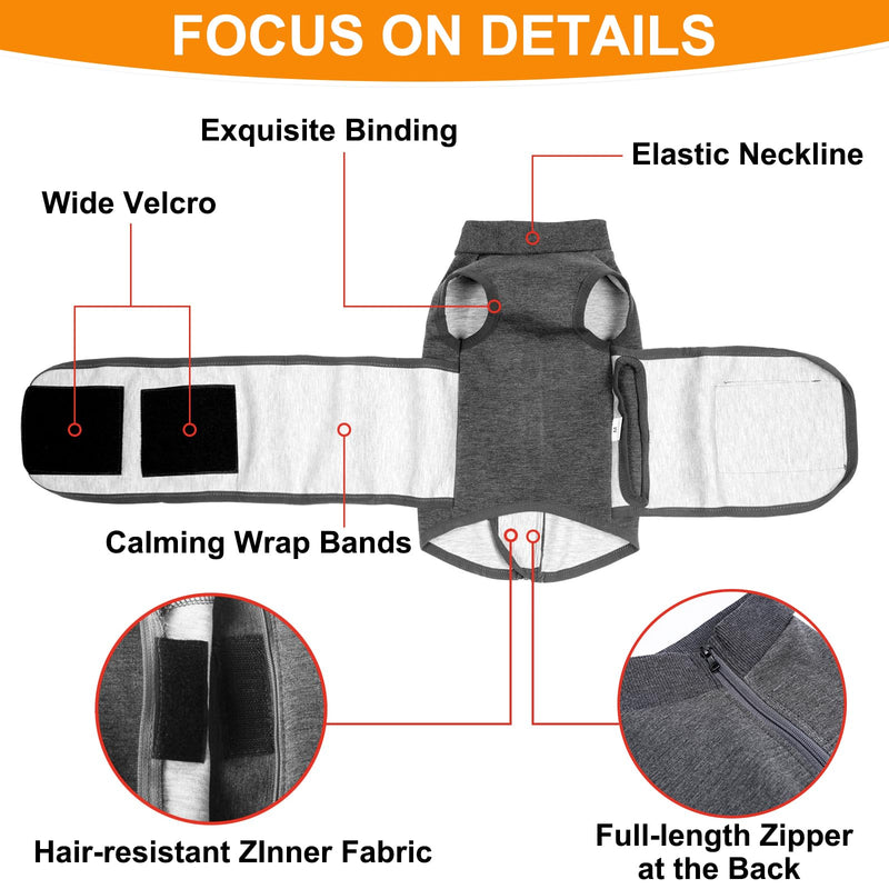 Dog Anxiety Vest, Skin-Friendly Thunder Jacket for Dogs, Dog Calming Shirt for Thunder, Fireworks, Vet Visits and Separation - Keep Pet Calm Without Medicine & Training, Anti Anxiety for Dogs Large - PawsPlanet Australia