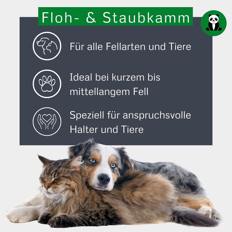 Alcott Bamboo Groom Flea Comb with 77 Rotating Pins for Pets - PawsPlanet Australia
