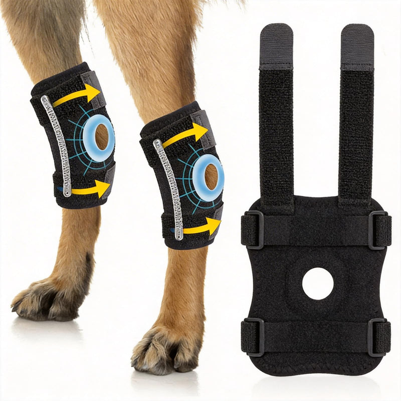 1 Pair Dog Leg Brace for Front & Rear Legs, Supportive Brace for Weak Back Legs, ACL Tear, and Joint Discomfort, Joint Warps Adjustable Support Help Hind Legs Injuries Sprains Arthritis-Large Brace