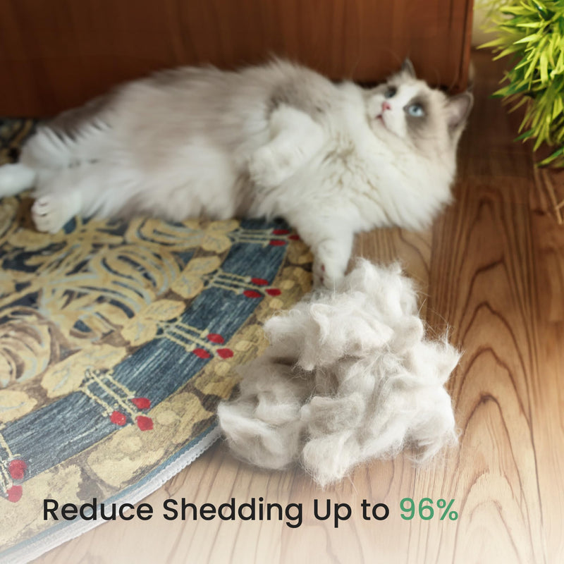 PawRake, Cat and Dog Brush for Shedding and Undercoat Dematting, Pet Grooming Tool for Medium to Long Hair Pets, Skin-Safe and Lightweight - PawsPlanet Australia
