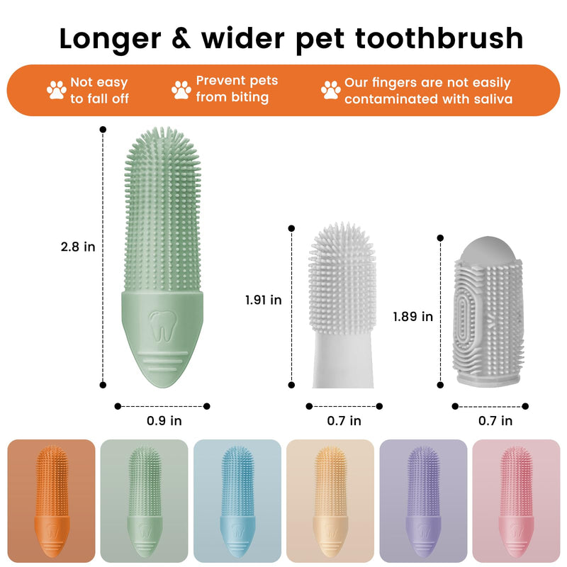 Dog Toothbrush, 6 Pack Dog Toothbrush Finger for Cats and Dogs, 360° Cleaning Dog Finger Toothbrush Small Breed with Individual Package, Soft and Durable Finger Toothbrush for Dogs - PawsPlanet Australia