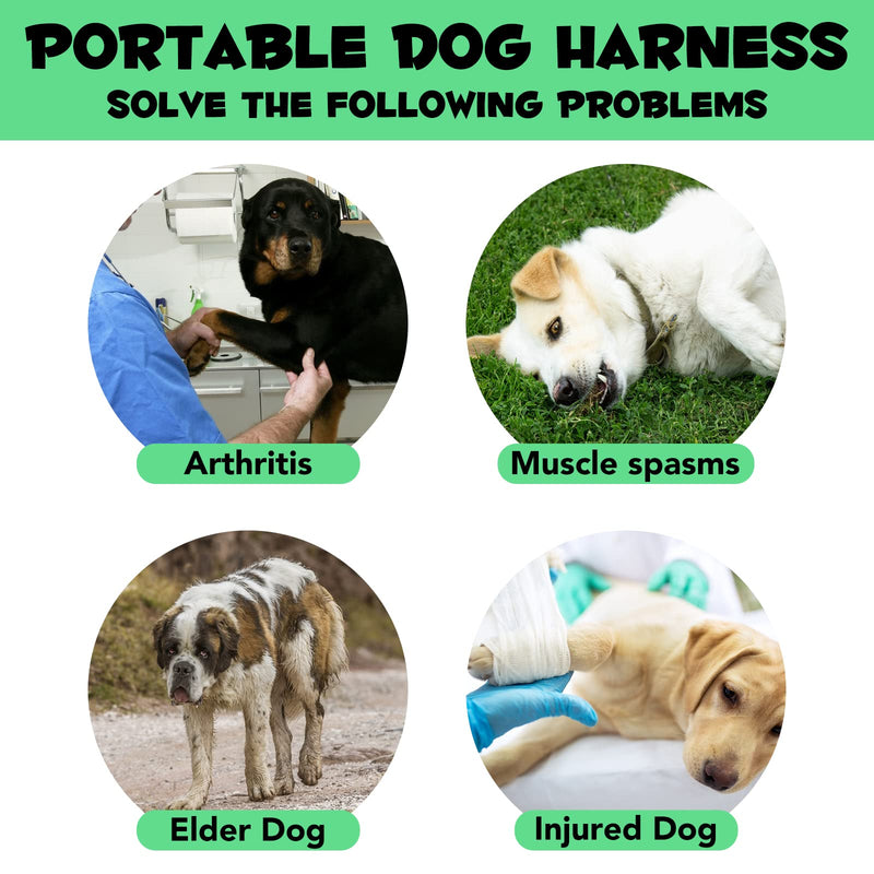 Oimmal Dog Knee Brace, Dog Leg Brace for ACL Support with Cruciate Ligament Injury, Knee Cap Dislocation, Joint Pain and Muscle Sore, Adjustable Dog ACL Brace with 10 Side Stabilizers, Pet Brace (M)
