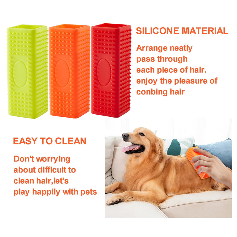 3 Pack Pet Hair Remover Dog Cat Hair Remover Rubber Brush Roller for Sofas Car Interior Furniture Sofa Cleaner - PawsPlanet Australia