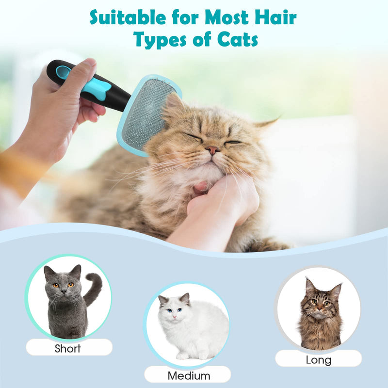 Slicker Brush, PETPAWJOY Dog Brush Gently Cleaning Pin Brush for Shedding Dog Hair Brush for Small Dogs Puppy Yorkie Poodle Rabbits Cats - PawsPlanet Australia