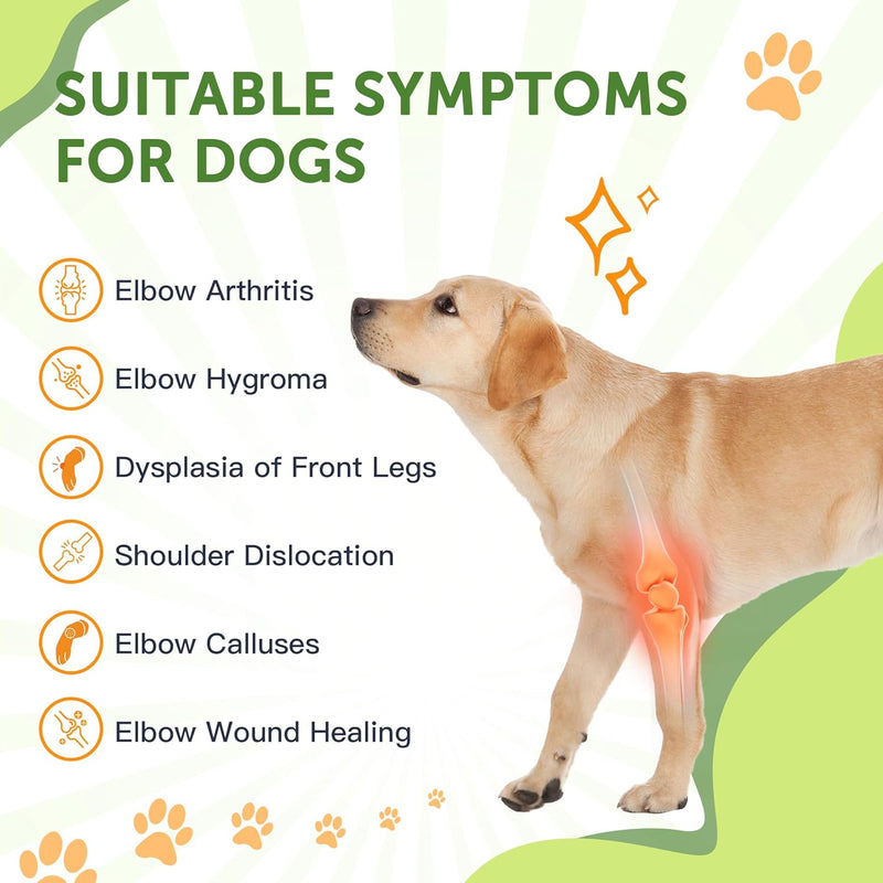 Hilltown Dog Elbow Brace for Shoulder & Front Leg, Canine Elbow Wrap for Shoulder Dislocation, Pressure Sores, Elbow Injury and Loss of Stability from Arthritis-R Right Leg L - PawsPlanet Australia