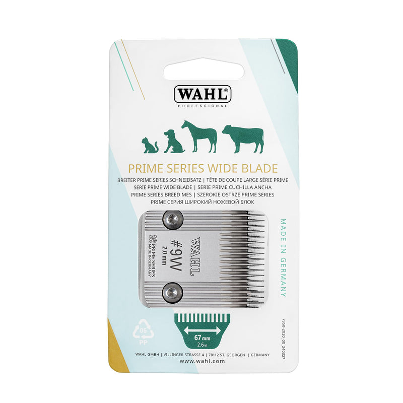 Wahl #9W Prime Series Wide Blade, Designed for Wide Cutting, Medium Length Pet Clipping, High Performance Powerful Clipping, Made For The KM Supera Pet Clipper, Cutting Length Of 2mm