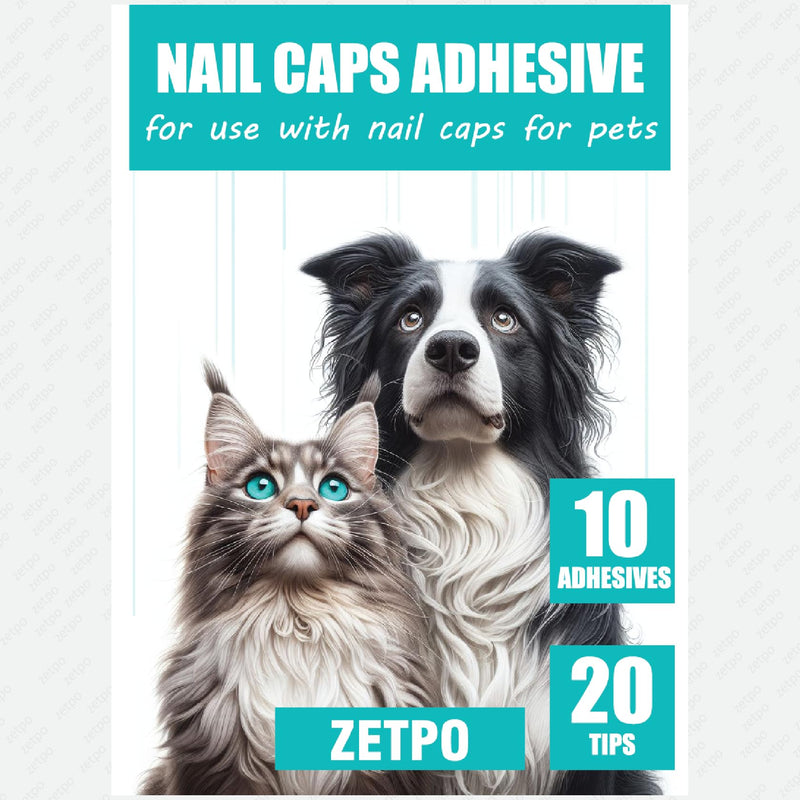 10pcs of Special Pet Nail Adhesive Glues & 20pcs of Applicator Tips for Cat Nail Caps and Dog Nail Caps