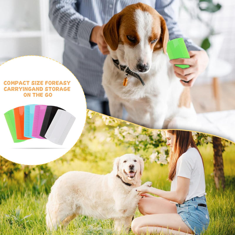 90 Pcs Double Side Tooth Pet Flea Comb Bulk for Cats Dogs Lice and Tick Comb for Small Cats Dogs Kitten Indoor(6 COLORS) - PawsPlanet Australia