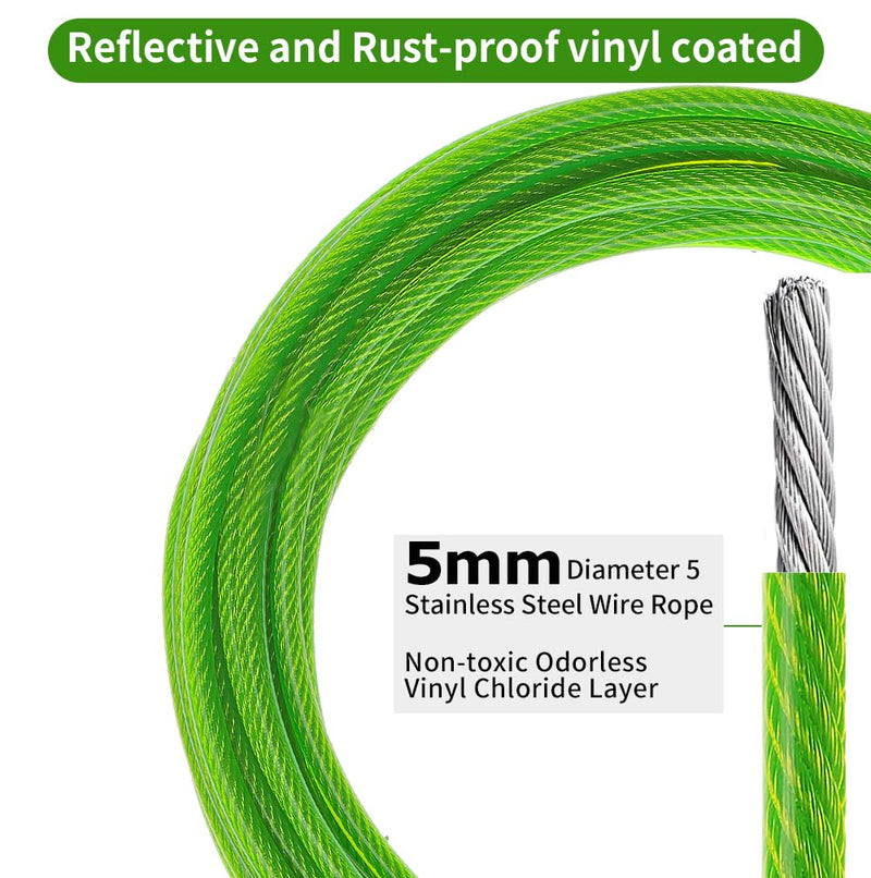 10ft Tie Out Cable for Dogs Up to 350LBS Dog Leads for Yard- and Camping No Tangle Rust Proof Training Dog Cable Can Use to Dog Chain for Yard Dogtie Out Cable Ample Length for Freedom 10FT/350LBS green - PawsPlanet Australia