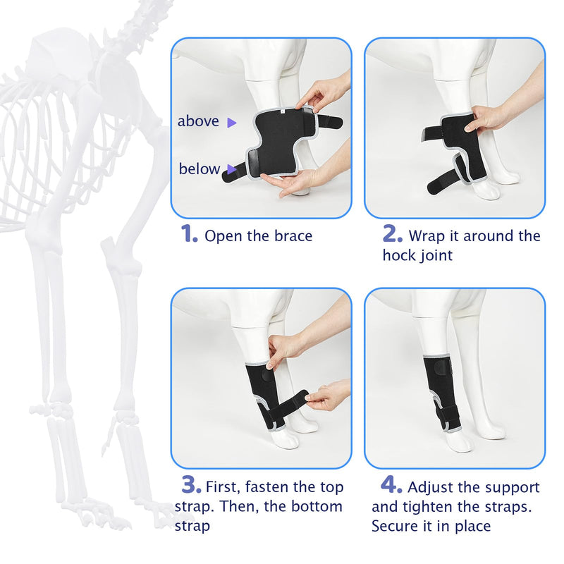 Dog Front Leg Brace - Hock Joint Compression Wrap Providing Stability for Dogs for ACL , Arthritis, Joint Discomfort Aid in Wound Care and Recovery - Dog Wrist BracePreventing Injuries, Sprains (S)