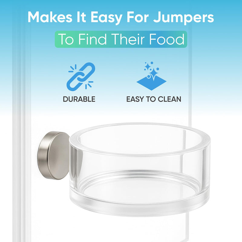 EctoTherm Jumping Spider Feeding Dish and Food Dish - Terrarium Decor, Magnetic Feeding Ledge - Essential Accessories for Pet Jumpers - PawsPlanet Australia