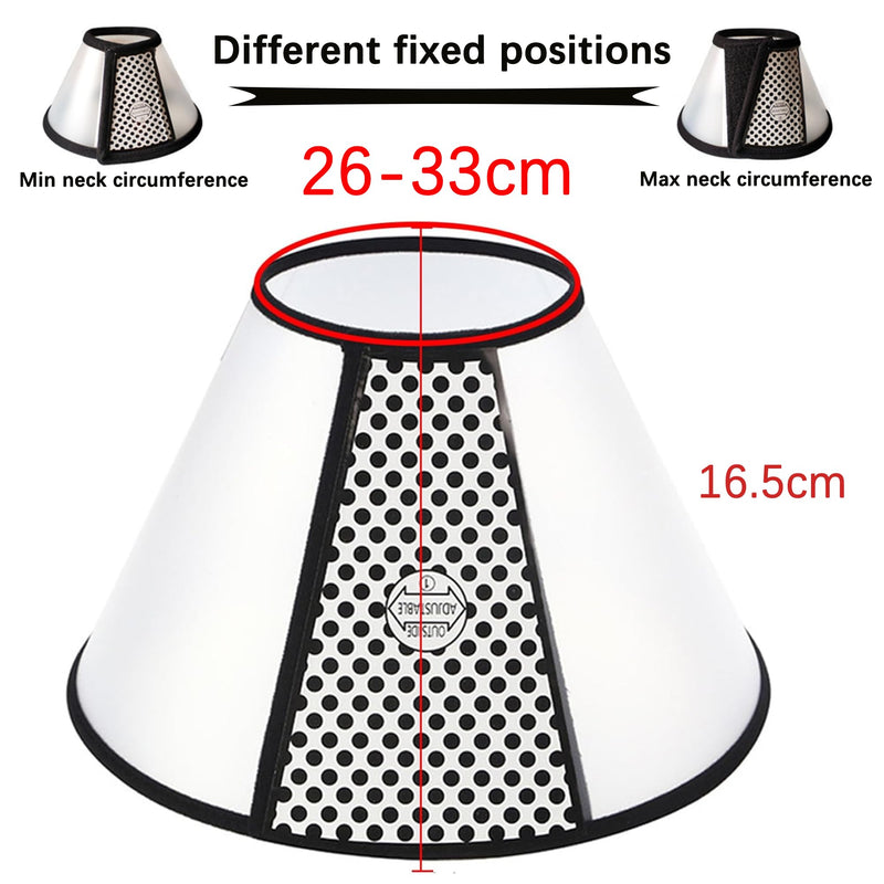 SUQ Pet Cone Recovery, Small Size Cone Adjustable Elizabeth Protective Collar, Anti-Bite Lick Safety Neck Cover, for after Surgery Wound Healing, Bathing, Trimming Nails, Neck circumference 26-33cm