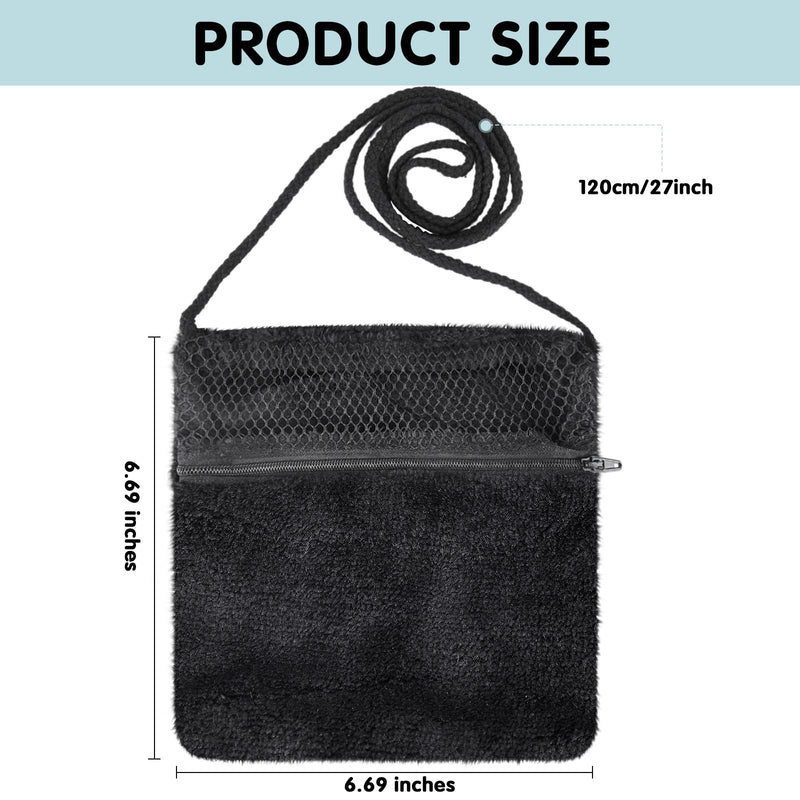 2 Pcs Sugar Glider Bonding Pouch Small Animal Outgoing Sleeping Bag Breathable Small Animal Carry Pouch with Shoulder Strap for Marmosets Squirrels Hamsters and Other Small Pets (Black) Black - PawsPlanet Australia