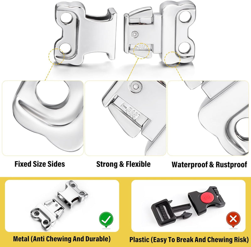 Dog Collar Buckle, Quick Release Stainless Steel Buckle for Small Medium Large Dog Training Collar (2.25mm) 2.25mm - PawsPlanet Australia