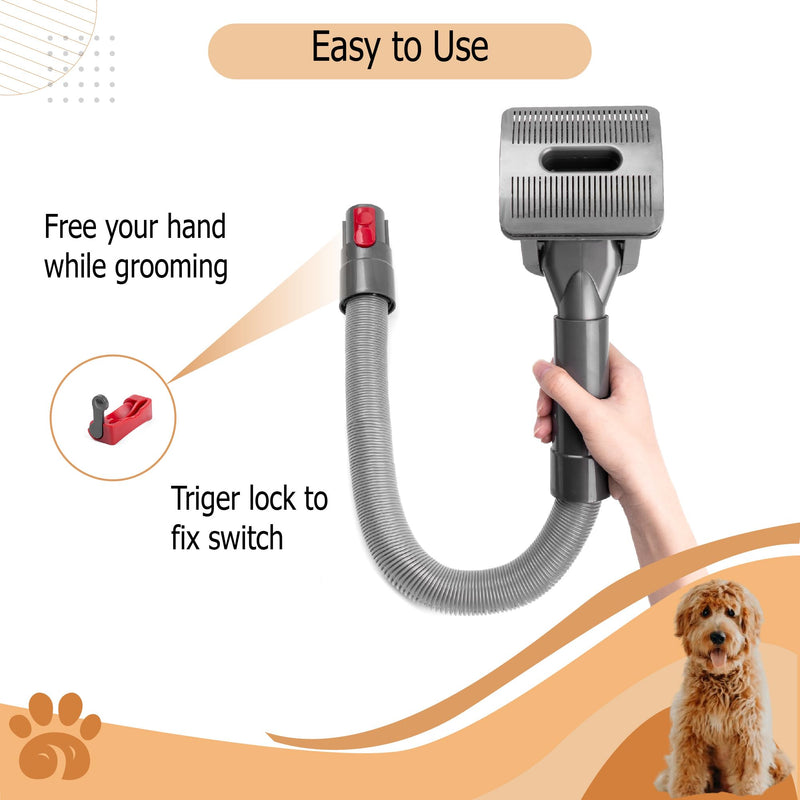 Pet Grooming Kit - Compatible with Dyson V7, V8, V10, V11, V12, V15 (Vacuum Not Included) - Brush Hair Remover for Dogs and Cats, Deshedding Tools, Undercoat Fur - Mess free Shedding Comb Kit - PawsPlanet Australia