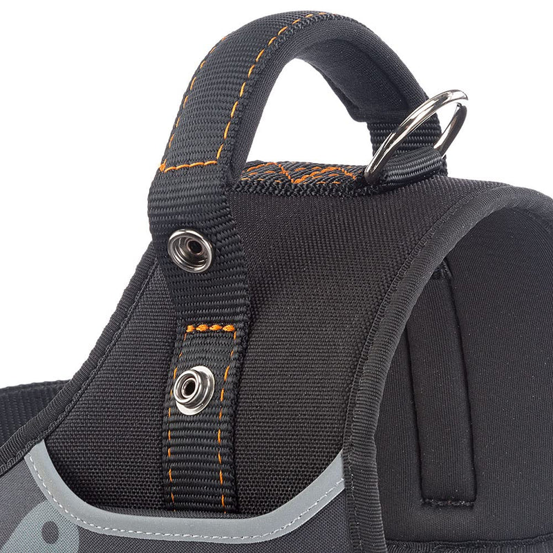 Ferplast Dog Harness HERCULES SMALL, Adjustable, Padded, Resistant, Scratchproof, Visible in the Dark, with Handle Black