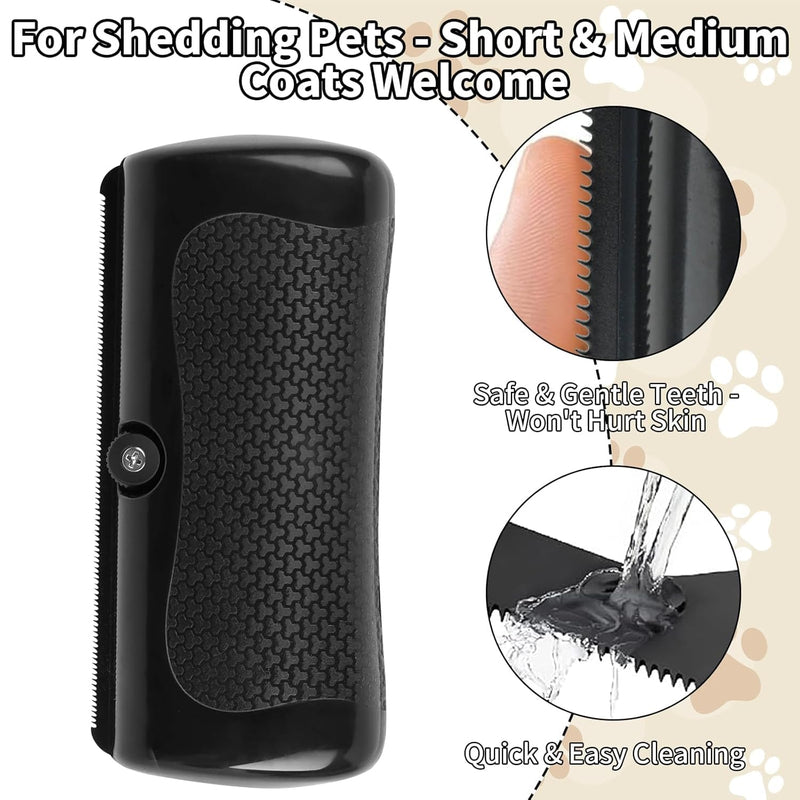 1Pc Grooming Deshedding Brush, 1Pc Pet Hair Removal Glove for Cats & Dogs, Deshedding Dog Brush Pet Hair Removal Tool Double-Sided for Couch, Clothing, Carpet, Car Seat - PawsPlanet Australia