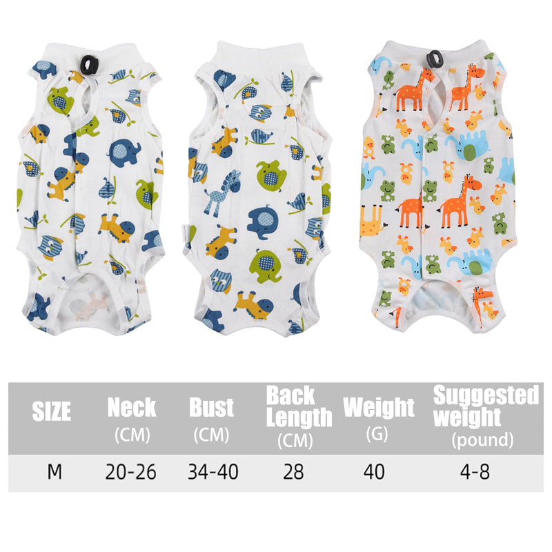 Cat Recovery Suit 2 Pack, Cat Vest after Surgery Female, Post-Surgery Protective Bodysuit for Cats,Recovery Suit Female Abdominal Wounds, Size M (2~4KG Cat)