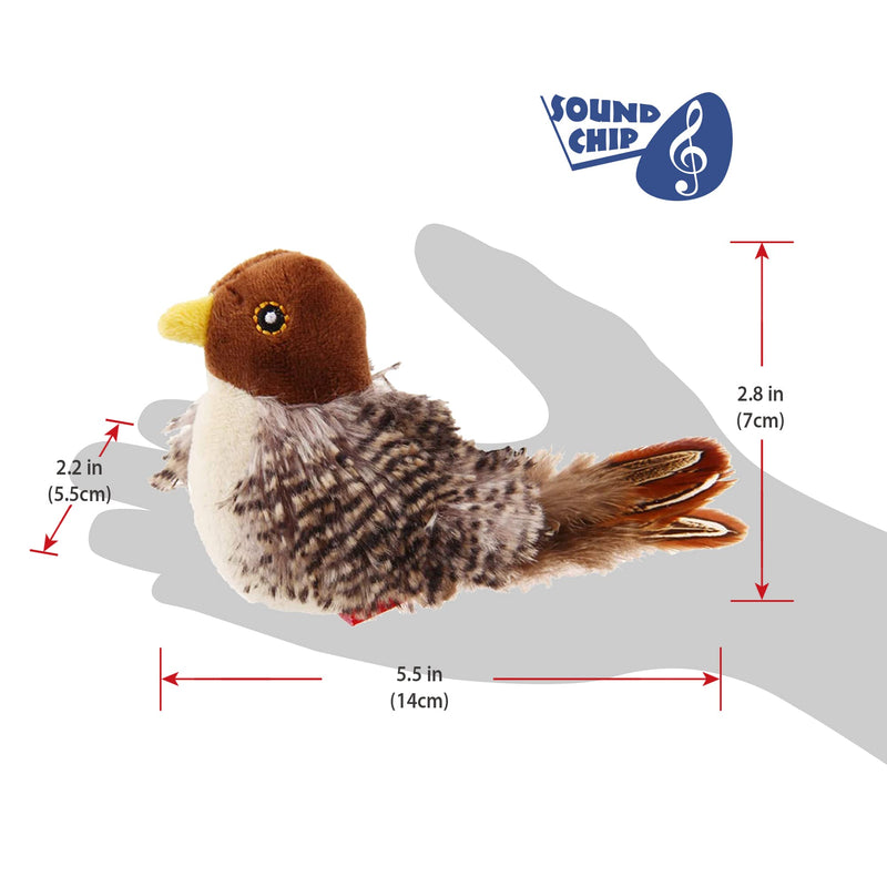 Gigwi Interactive Electronic Cat Toy (Not Flapping), Automatic Chirping Bird Cat Toy Squeaky with Feather Tail, Melody Chaser Toy Bird for Cats to Play Alone, Play and Squeak Kitten Toy for Boredom - PawsPlanet Australia