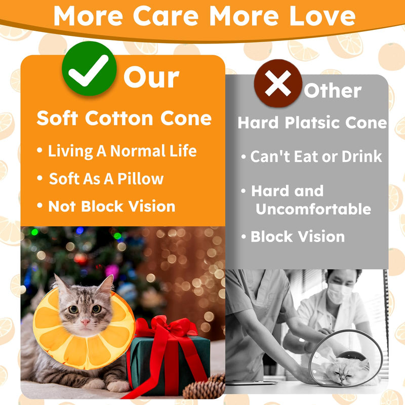 Kitten Cones After Surgery Extra Small Waterproof Cone Collar Soft to Stop Licking Neck Elizabethan Kitten e Collar for Recovery Wound Healing Safety xs Small Cat Donut Cone Waterproof Orange - PawsPlanet Australia