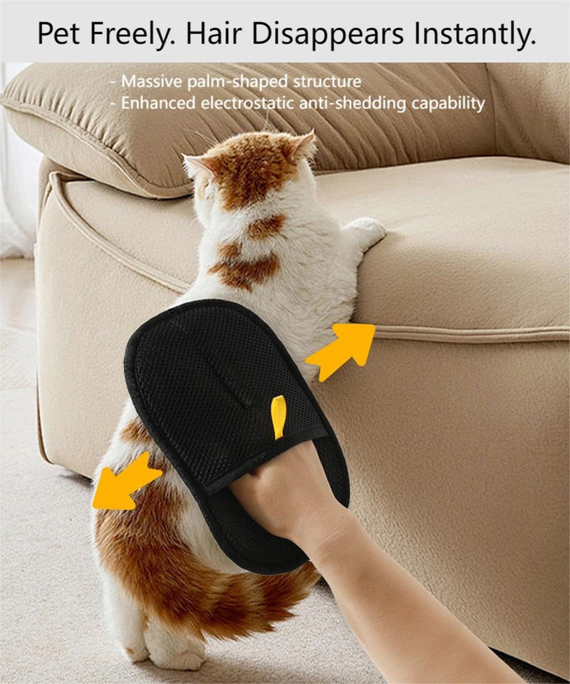 MEDB Pet Hair Remover, Electrostatic Pet Hair Removal Glove, Reusable Cat & Dog Hair Remover for Couch, Furniture, Carpet, Curtain, Upgraded Animal Fur Removal Tools, Cat Grooming Gloves-1 PCS - PawsPlanet Australia