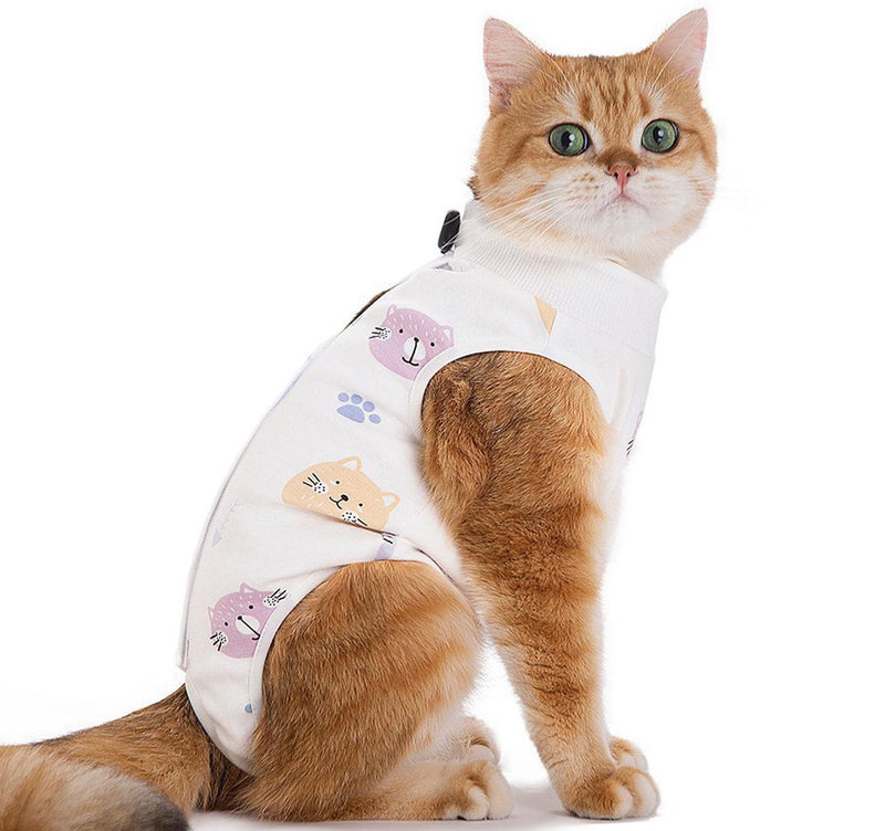 Cat Recovery Suit Female Kitten Onesie for Cats After Surgery Female Spay Surgical Abdominal Wound Skin Diseases Cone Collar Soft Alternative Wear (Cat, M) Cat