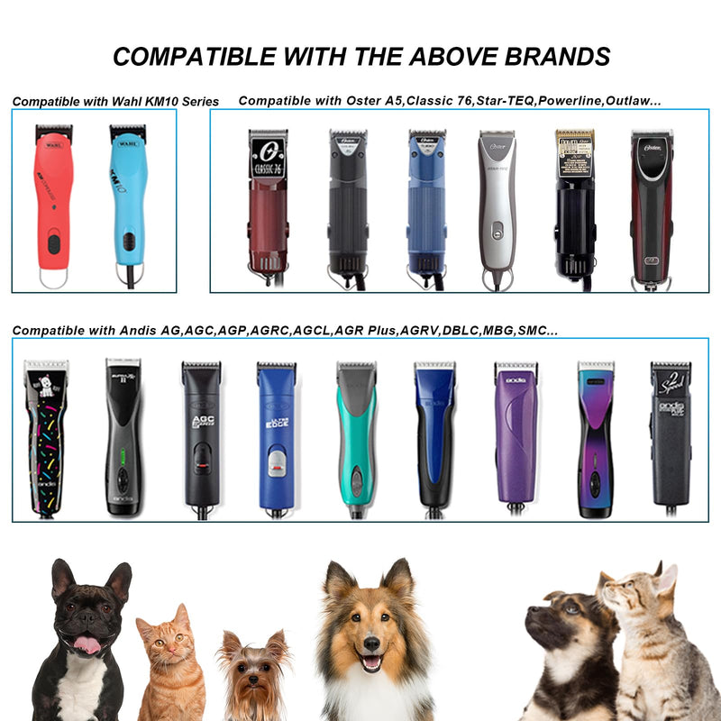 Sizi 10W Dog Grooming Clipper Replacement Blades, Compatible with Ainds, Oster A5, Wahl Km10 and Other Series Clippers, Blade Size-10W Cut Length 1/16"(1.5mm) - PawsPlanet Australia