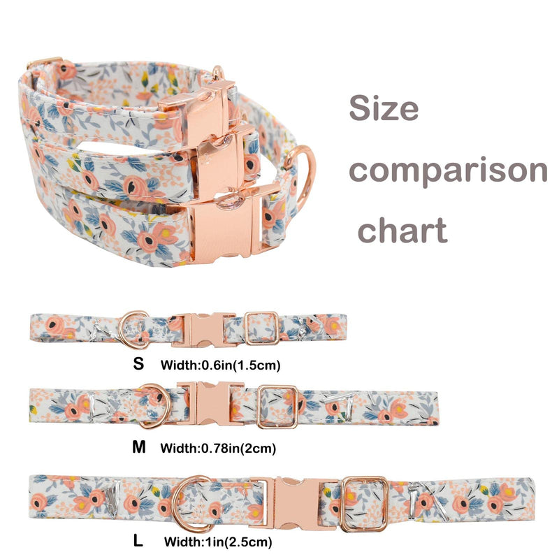 Metal Buckle Dog Collar, Durable Adjustable Dog Collar Soft for Small Medium Large Dogs (M(13-18in), Flower3) 0001-Flower3 M(13-18in) - PawsPlanet Australia
