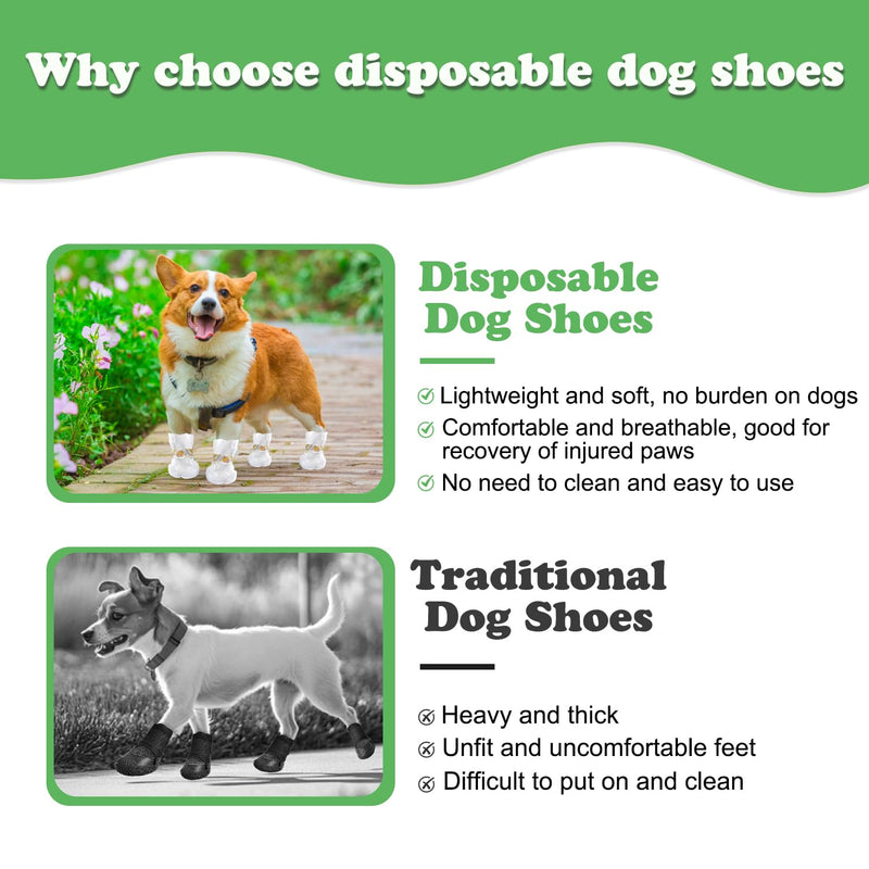 20pcs Disposable Dogs Cats Pets Shoes Boots Paws Protectors Stop Licking, Waterproof Dog Foot Claws Cover with Self-Adhesive Bandage, Comfortable Pet Socks for Injured Paws Recovery (Large 15-50 lb) - PawsPlanet Australia