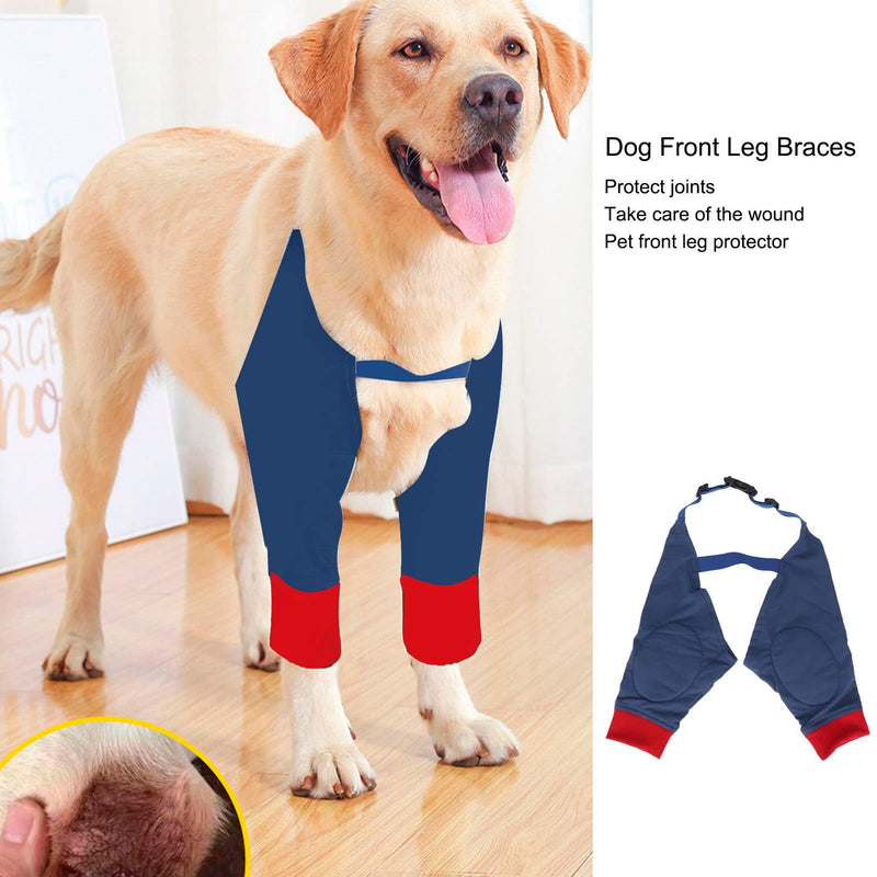 Qcwwy Elbow Pads for Dogs, Front Leg Protection for Dogs, Soft Padded Elbow Brace for Pets, Leg Wound Protection for Dogs, Front Leg Splints, Recovery Sleeves for Dogs (XL)