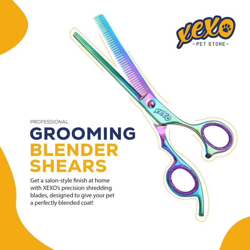 7.5 Inch 40 Teeth Professional Pet Scissors - Comfortable Grip Dog Grooming Kit Thinning Scissor - 7.5'' - PawsPlanet Australia