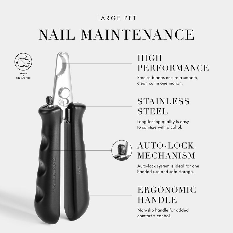 Tweezerman Large Nail Clippers for Dogs & Cats, Manual Professional Cat & Dog Nail Trimmer with Ergonomic Handle - PawsPlanet Australia