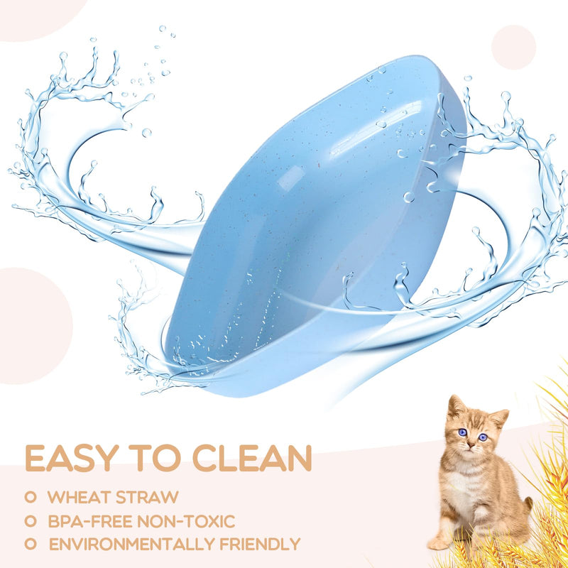 Cat Food Bowl Set, 6 inch Wide Shallow Cat Bowl for Relief Whisker Fatigue,Small Flat Cat Dish, Shallow Pet Feeding Dish or Plate for Cats and Small Dogs (4Pcs) 4 Pcs Cat Bowl - PawsPlanet Australia