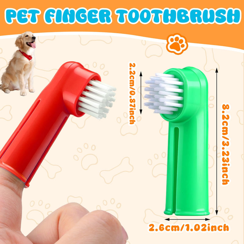 LemonRoad 100 Pcs Dog Toothbrush Pet Finger Brushes Teeth Cleaning Kit Toothbrush Oral Dental Brush Cleaning Pet Tooth Brush Care for Small to Large Dog, Cat, Puppy & Kitten - PawsPlanet Australia