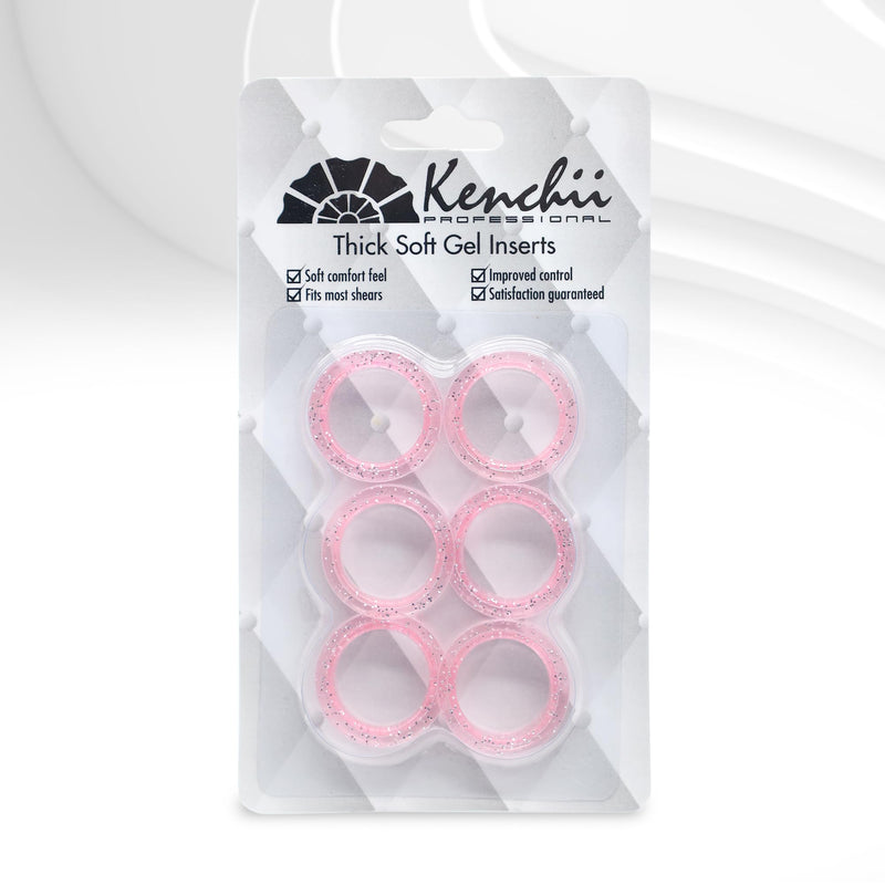 Kenchii Extra Soft Premium Shear Finger Ring Inserts - Thick, Quality Comfort. Elevate Your Grooming Experience with Precision and Style in Multiple Colors Pink - PawsPlanet Australia