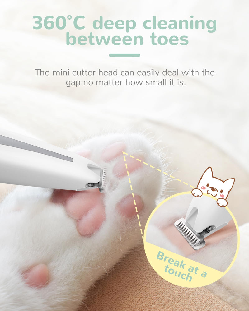 Dog Paw Trimmer, Quiet 35dB Pet Clippers, 2-Speed Rechargeable Grooming Tool for Dogs & Cats,Safe Hair Trimmer for Paws, Eyes, Ears, Face & Rear - PawsPlanet Australia