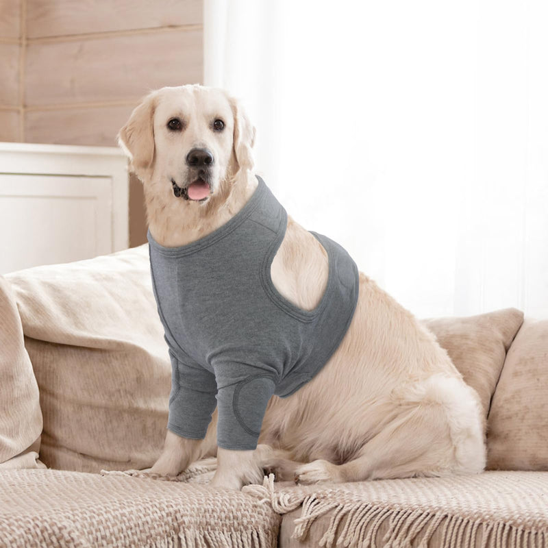 Nanaki Dog Recovery Sleeves for Front Legs, Dog Leg Sleeve to Stop Licking, Dog Anti-Lick Wounds Sleeves, Dog Surgery Recovery Sleeve, Dog Leg Wound Cover Arm Protector for Leg Injuries & Joint Pain XL(Chest Girth:24.80"-29.92") Dark Grey - PawsPlanet Australia